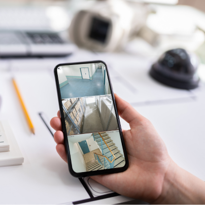 Alpharetta security camera feed on cell phone